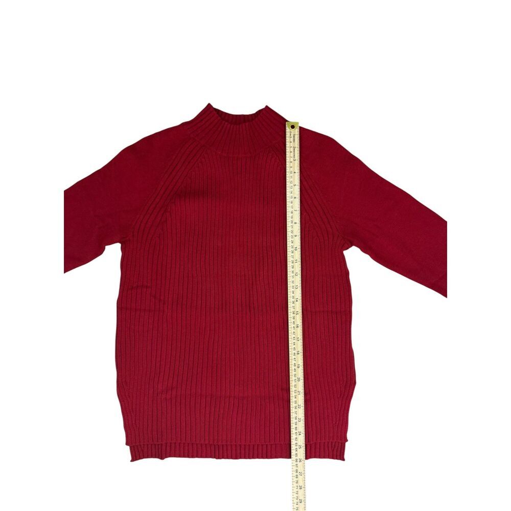 Banana Republic Red Ribbed Knit Sweater Medium NWT - Picture 7 of 8